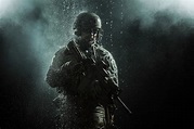 Premium Photo | Us army soldier in the rain