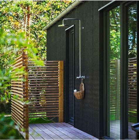 Creative DIY Outdoor Shower Ideas To Welcome Summer Outdoor Pool Shower Outdoor Sauna