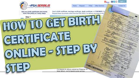 How To Get Birth Certificate Psa Nso Online Step By Step Deliver Door To Door Youtube