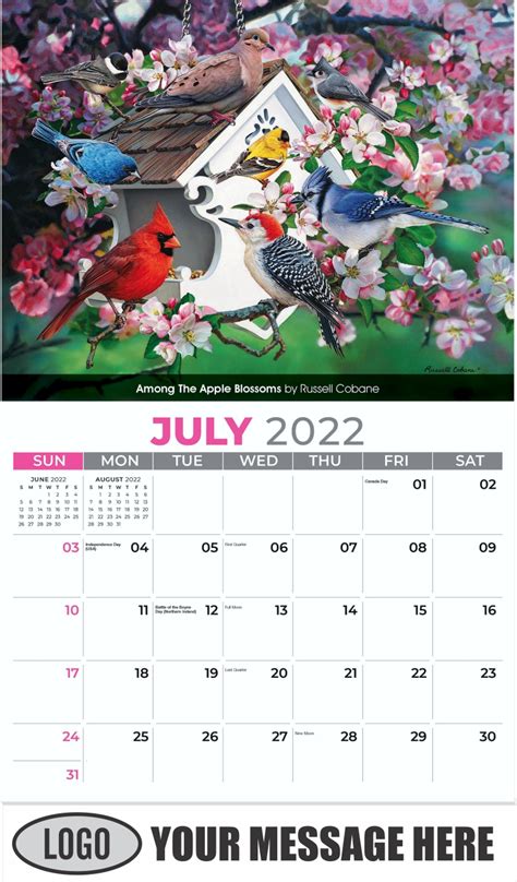 2022 Business Promotion Calendar Garden Song Birds Low As 65¢