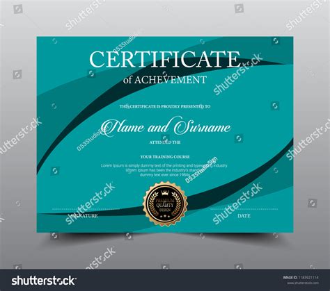 Certificate Layout Template Design Luxury And Royalty Free Stock