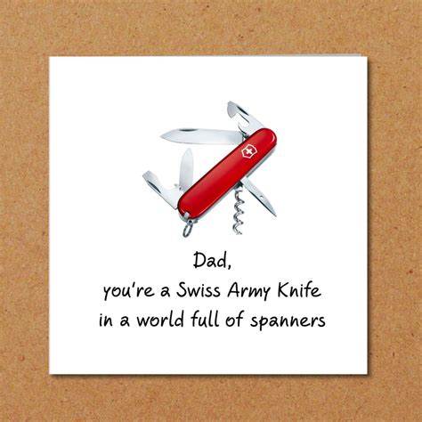 Funny Fathers Day Card From Child Daughter Son Best Dad Etsy