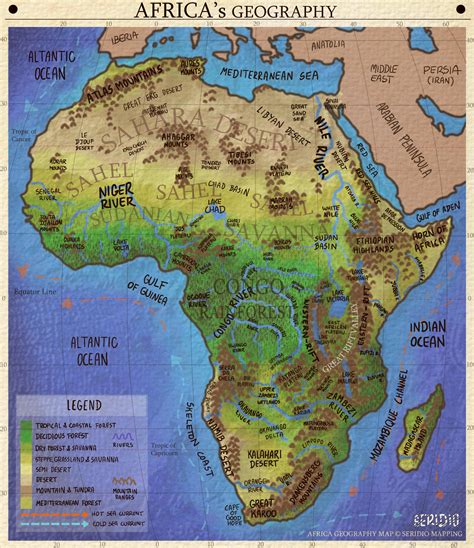 Africa Geographic Map Ultimate Edition By Seridio Red On Deviantart