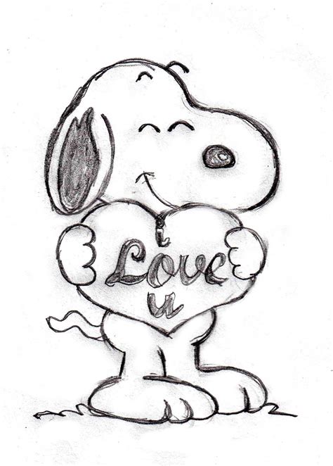 Pin By Deb🐝 On For The Love Of Snoopy Snoopy Drawing Easy Love