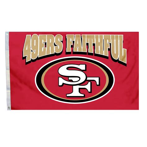 San Francisco 49ers Faithful Logo Nfl Deluxe 3 X 5 Banner Flag Ebay