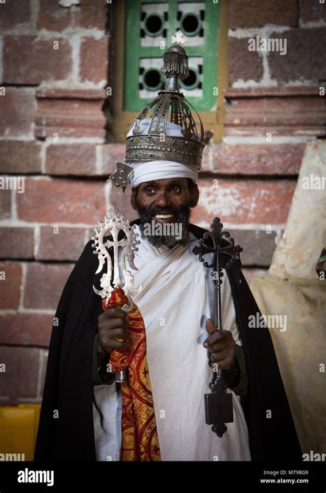 Portrait Of An Ethiopian Orthodox Priest Holding A Cross In Nakuto Lab