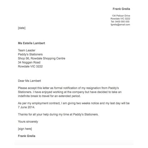 Check spelling or type a new query. Letter Of Resignation Breaking Contract - Sample ...
