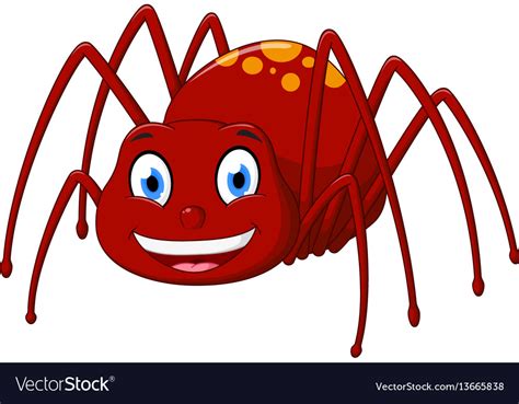 Cute Spider Cartoon Royalty Free Vector Image Vectorstock