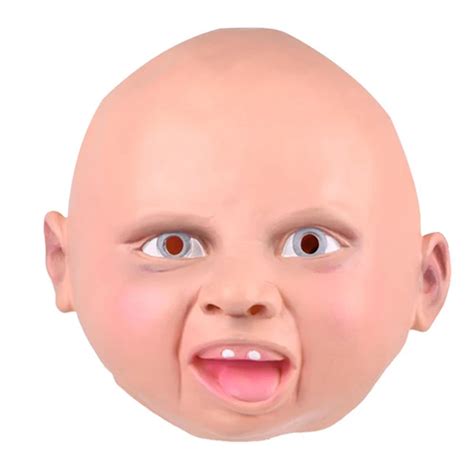 Crying Baby Latex Mask Costume Accessory Child Baby Head Mask For