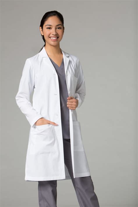 Lab Coats 7156 Womens Long Lab Coat Henry Ford Health Uniform Apparel