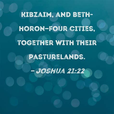 Joshua 2122 Kibzaim And Beth Horon Four Cities Together With Their