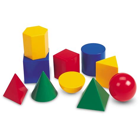Learning Resources Large 3 Geometric Shapes Set 10 Pieces Ages 5