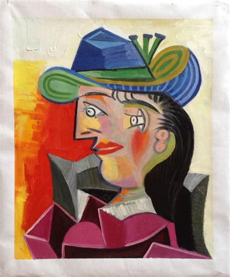Maurice raynal, picasso, 2., verm. Pablo Picasso vrouw met een blauwe hoed olieverf ...