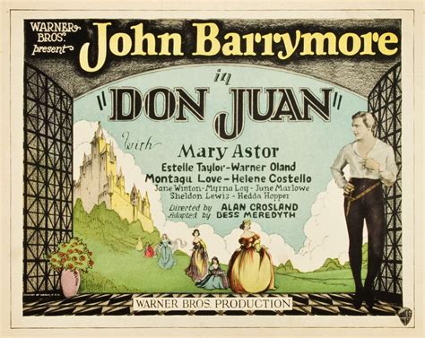 Don juan je americký romantický dobrodružný film z roku 1926režiséra alana croslanda. MI ENCICLOPEDIA DE CINE: 1926 - Don Juan Poster