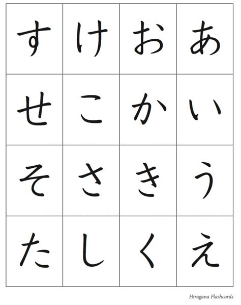 Hiragana Flashcards Printable Free Printable Templates By Nora