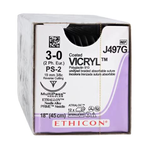 Ethicon Vicryl 30 18 Coated Vicryl Undyed Braided Absorbable Suture