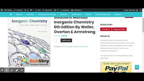 Solutions Manual Inorganic Chemistry 6th Edition By Weller Overton