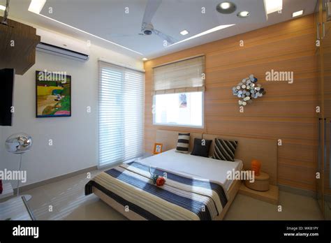 Interiors Of Modern Bedroom Stock Photo Alamy