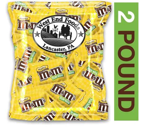 Mandms Peanuts Milk Chocolate Candy Fun Size Bulk 2 Pound Pack 2299