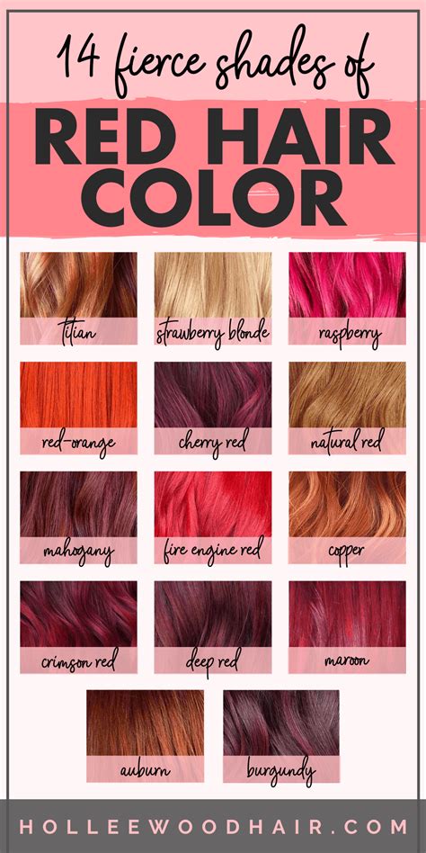 14 Fierce Shades Of Red Hair Color The Difference Between Them All