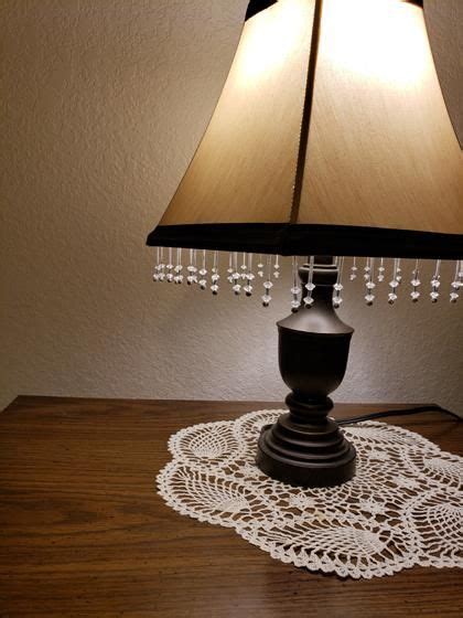 How To Add A Bead Trim To Your Lampshade Beaded Lampshade Diy Lamp