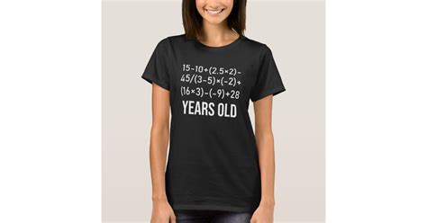 50 Years Old Algebra Equation 50th Birthday Math T Shirt Zazzle
