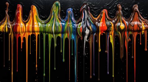 Artwork Made With Colorful Drip Paint Hd Wallpaper K Background