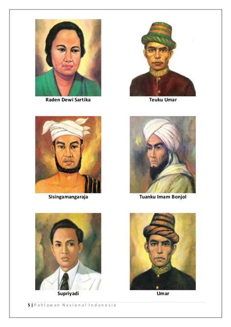 Daftar Nama Dan Gambar Pahlawan Nasional Indonesia Info Gtk Images
