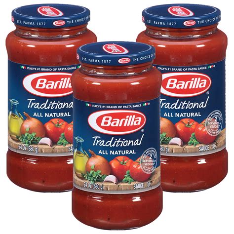 3 Pack Barilla Pasta Sauce Traditional 24 Oz Walmart Com