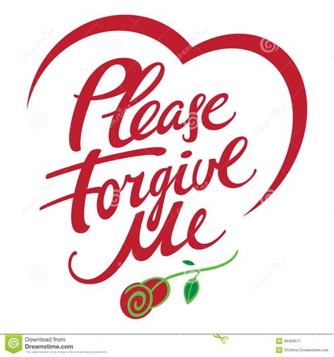 Please Forgive Me Stock Vector Illustration Of Request