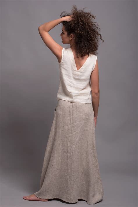 A Line Long Linen Skirt Womens Linen Clothes Shantima Long Linen Skirt Womens Linen