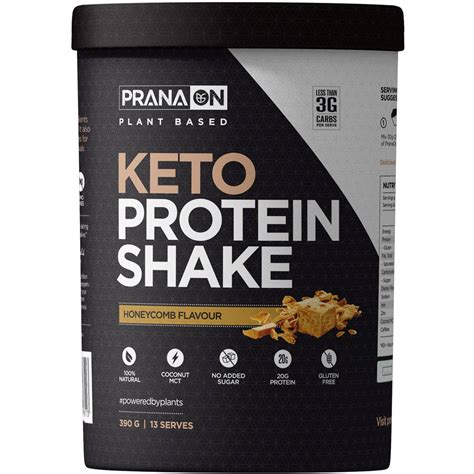 Pranaon Keto Protein Shake Honeycomb 390g Woolworths