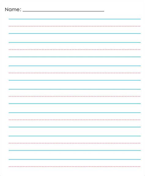 Free Printable Primary Handwriting Paper These Sheets Are Horizontal