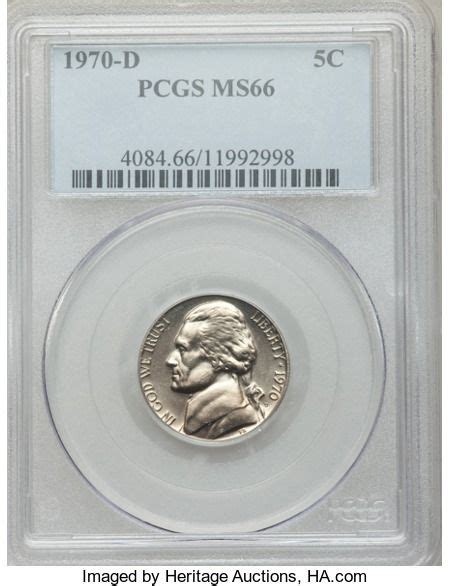 1970 D 5c Ms Jefferson Five Cents Ngc Valuable Pennies Coins Ngc