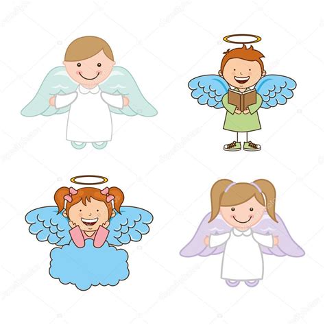 Cute Angels — Stock Vector © Yupiramos 71024189