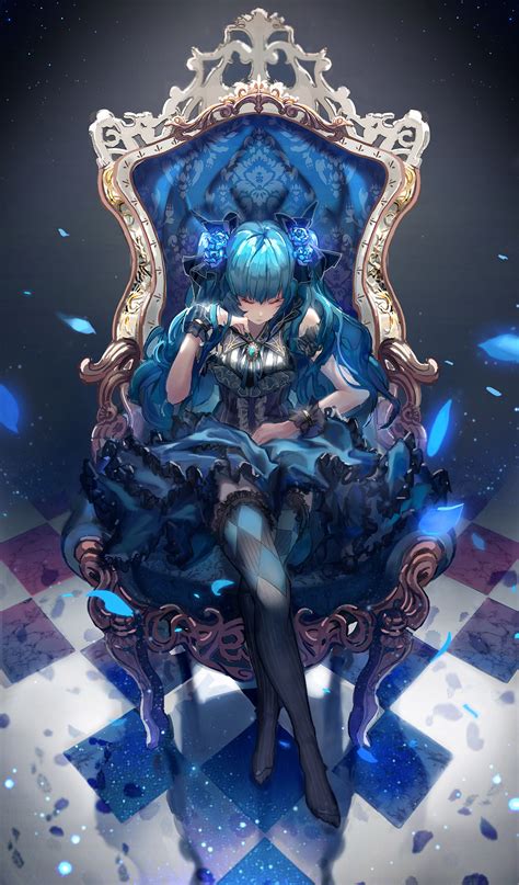 On Her Throne Vocaloid X Post Rhatsune Patchuu