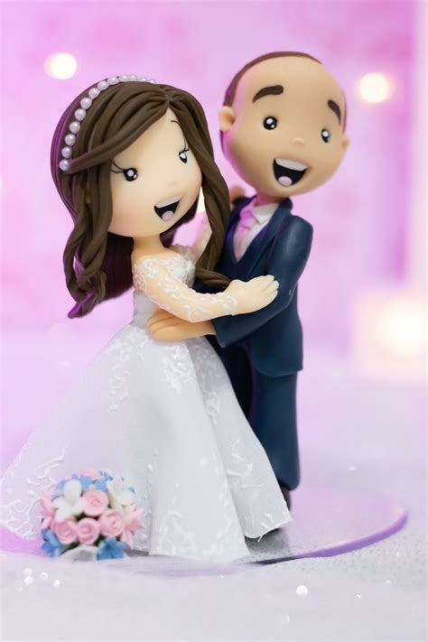 Fully Personalized Wedding Cake Topper Figurines Bride And Etsy