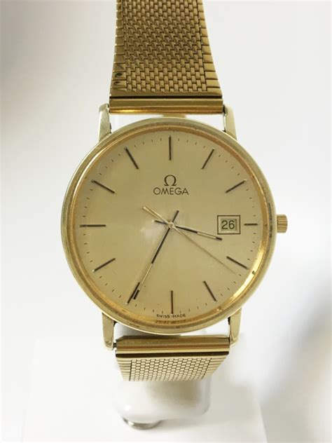 Omega 14 K Gouden Dresswatch 1430 Jubilee Monocoque Horloges