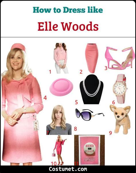 elle woods legally blonde costume for cosplay and halloween