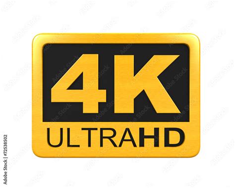 Ultra Hd 4k Icon Stock Illustration Adobe Stock