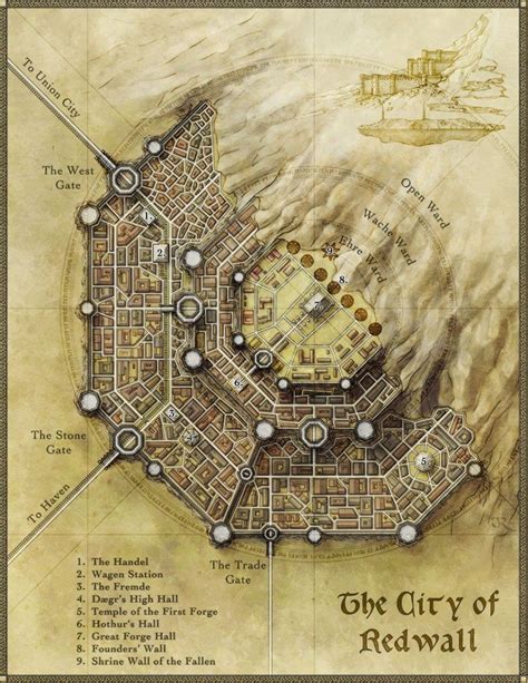 City Of Redwall Fantastic Maps Fantasy Map Steampunk City Fantasy