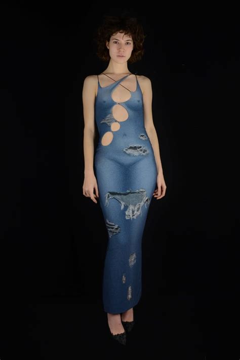 Syndical Chamber Denim Silk Dress Ashley Grahams Denim Illusion