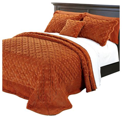 Shop for burnt orange comforter sets online at target. Tatami Quilted Faux Fur Bedspread Set, Burnt Orange, King ...