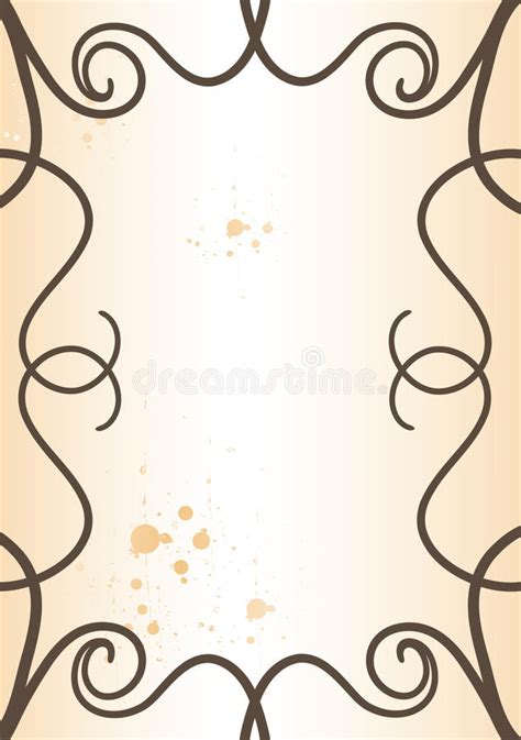 Decorative Frame On Old Paper Stock Vector Illustration Of Artistic