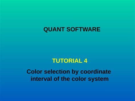 Pdf Quant Tutorial 4 Select Color By Interval