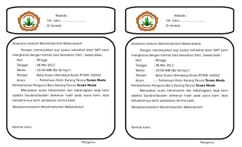 Doc Surat Undangan Karang Taruna Telmong Mince