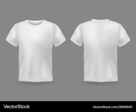 T Shirt Mockup White 3d Blank T Shirt Front And Vector Image