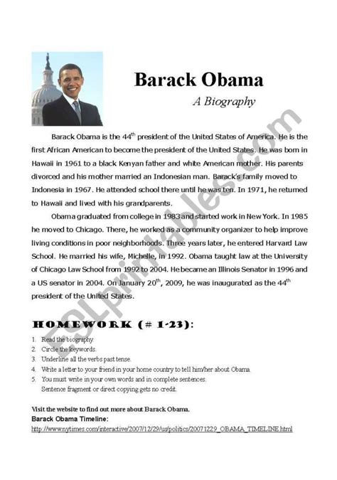 Using A Timeline Barack Obama Worksheets 99worksheets