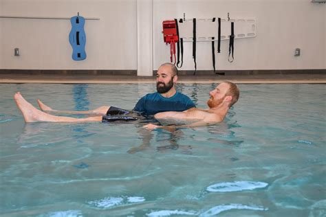 Physical Therapist With Aquatic Therapy Patient Fairfield Medical Center
