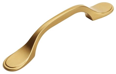 (96 mm) golden champagne/polished chrome cabinet drawer pull. Cosmas 9533GC Gold Champagne Cabinet Pull - 3" Hole ...